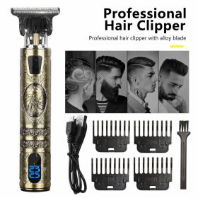 Beard Trimmer Hair Clippers Cordless Hair Cutting Kit Barber Shaving Machine For Men USB Rechargeable (Option: 1PC)