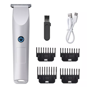 Men's Electric Hair Clipper Beard Shaver Trimmer Razor Rechargeable Shaving Machine USB Rechargeable (Option: White)